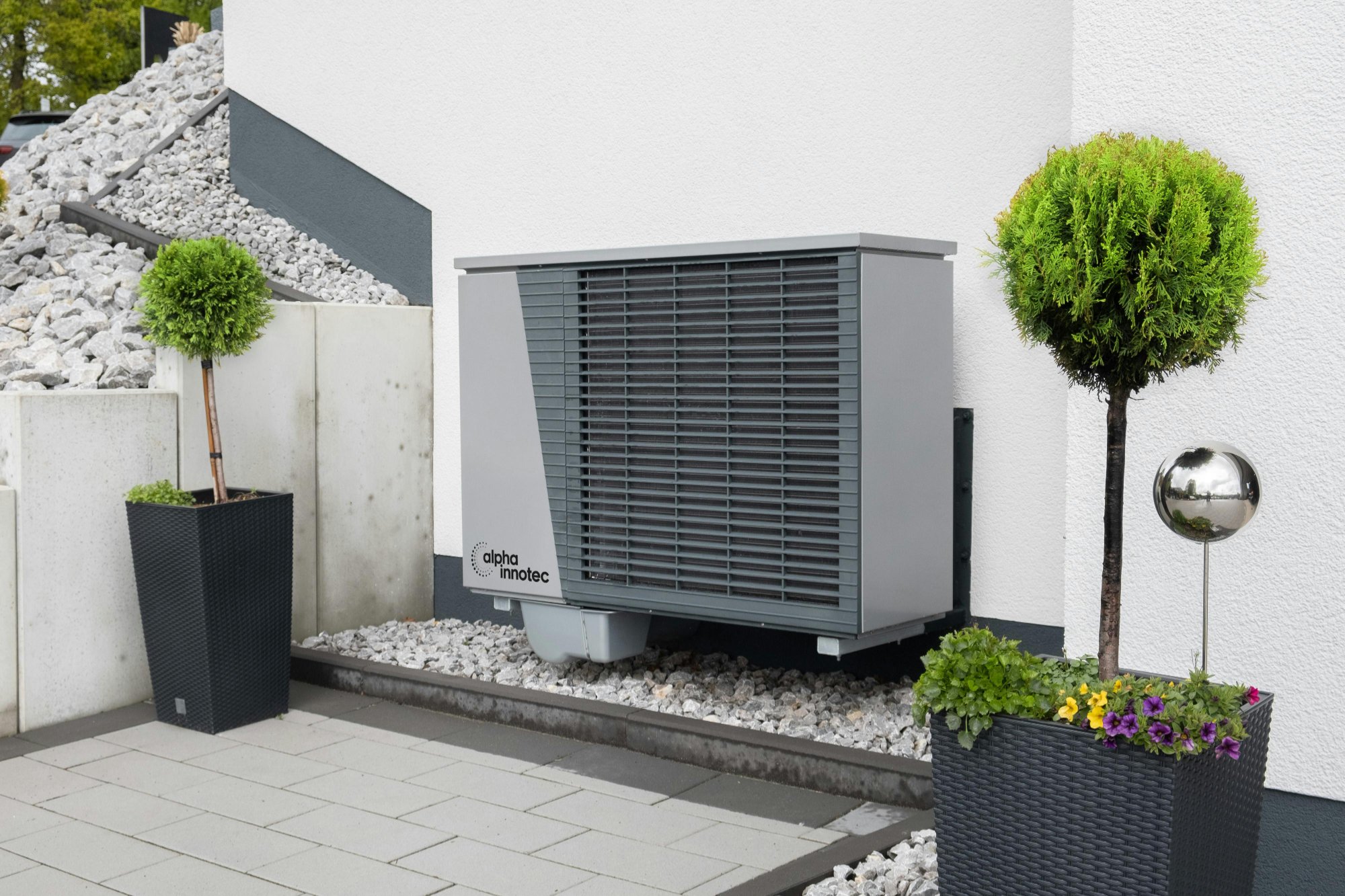 Outdoor HVAC unit installation